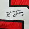 Autographed/Signed Broderick Jones Georgia Red College Football Jersey JSA COA