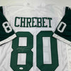 Autographed/Signed Wayne Chrebet New York White Football Jersey JSA COA