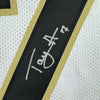 Framed Autographed/Signed Taysom Hill 35x39 New Orleans White Football Jersey JSA COA