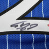 Autographed/Signed Shaquille Shaq O'Neal Orlando Blue Pinstripe Basketball Jersey PSA/DNA COA by Hall of Fame Sports Memorabilia