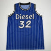 Autographed/Signed Shaquille Shaq O'Neal Orlando Blue Pinstripe Basketball Jersey PSA/DNA COA by Hall of Fame Sports Memorabilia