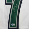 Autographed/Signed Michael Mike Vick Philadelphia White Football Jersey Beckett BAS COA