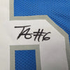 Autographed/Signed Terrion Arnold Detroit Blue Football Jersey Beckett BAS COA by Hall of Fame Sports Memorabilia