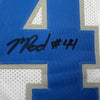 Autographed/Signed Malcolm Rodriguez Detroit White Football Jersey Beckett BAS COA by Hall of Fame Sports Memorabilia