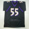 Autographed/Signed Terrell Suggs Baltimore Black Quote Football Jersey JSA COA