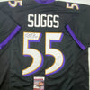 Autographed/Signed Terrell Suggs Baltimore Black Football Jersey JSA COA by Hall of Fame Sports Memorabilia