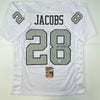 Autographed/Signed Josh Jacobs Las Vegas Oakland Color Rush Football Jersey Beckett BAS COA