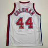Autographed/Signed Derrick Coleman New Jersey NJ White Basketball Jersey Beckett BAS COA