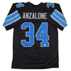 Autographed/Signed Alex Anzalone Detroit Black Football Jersey Beckett BAS COA by Hall of Fame Sports Memorabilia