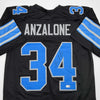 Autographed/Signed Alex Anzalone Detroit Black Football Jersey Beckett BAS COA by Hall of Fame Sports Memorabilia