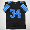 Autographed/Signed Alex Anzalone Detroit Black Football Jersey Beckett BAS COA by Hall of Fame Sports Memorabilia