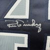 Framed Autographed/Signed Ron Guidry 35x39 New York Grey Baseball Jersey Beckett BAS COA