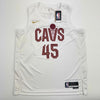 Autographed/Signed Donovan Mitchell Cleveland Cavaliers White Basketball Jersey Fanatics COA