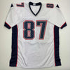 Autographed/Signed Rob Gronkowski New England White Football Jersey Steiner COA