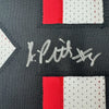 Framed Autographed/Signed Kyle Pitts 35x39 Atlanta White Football Jersey Beckett BAS COA