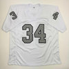Autographed/Signed Bo Jackson Oakland White Color Rush Football Jersey JSA COA