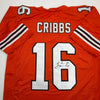 Autographed/Signed Josh Cribbs Cleveland Football Orange Jersey JSA COA by Hall of Fame Sports Memorabilia