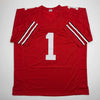 Autographed/Signed Quinshon Judkins Ohio State Red College Football Jersey Beckett BAS COA by Hall of Fame Sports Memorabilia