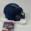 Autographed/Signed Jonathan Taylor Indianapolis Colts Eclipse Mini Football Helmet JSA COA