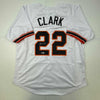 Autographed/Signed Jack Clark San Francisco White Baseball Jersey JSA COA