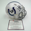 Autographed/Signed Peyton Manning "5x NFL MVP" Indianapolis Colts Mini Football Helmet Fanatics COA