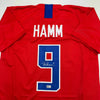 Autographed/Signed Mia Hamm Red Soccer Team USA United States World Cup Jersey Beckett BAS COA
