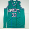 Autographed/Signed Alonzo Mourning Charlotte Teal Basketball Jersey JSA COA