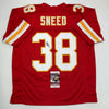 Autographed/Signed L'Jarius Sneed Kansas City Red Football Jersey JSA COA by Hall of Fame Sports Memorabilia