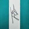 Framed Autographed/Signed Travis Etienne Jr. 35x39 Jacksonville Teal Football Jersey Beckett BAS COA by Hall of Fame Sports Memorabilia