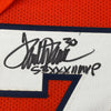 Autographed/Signed Terrell Davis SB XXXII MVP Denver Orange Football Jersey JSA COA