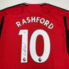 Autographed/Signed Marcus Rashford Manchester United Red Soccer Jersey Beckett BAS COA