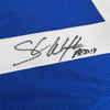Autographed/Signed Shaun Alexander Seattle Blue Football Jersey Beckett BAS COA by Hall of Fame Sports Memorabilia