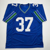 Autographed/Signed Shaun Alexander Seattle Blue Football Jersey Beckett BAS COA by Hall of Fame Sports Memorabilia