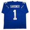 Autographed/Signed Ahmad Sauce Gardner Indianapolis Blue Football Jersey Beckett BAS COA by Hall of Fame Sports Memorabilia