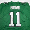Autographed/Signed AJ A.J. Brown Philadelphia Kelly Green Football Jersey Beckett BAS COA by Hall of Fame Sports Memorabilia