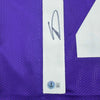 Autographed/Signed Stefon Diggs Minnesota Purple Football Jersey Beckett BAS COA by Hall of Fame Sports Memorabilia