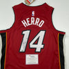 Autographed/Signed Tyler Herro Miami Heat Red Authentic Basketball Jersey Fanatics COA