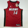 Autographed/Signed Tyler Herro Miami Heat Red Authentic Basketball Jersey Fanatics COA