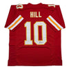 Autographed/Signed Tyreek Hill Kansas City Red Football Jersey Beckett BAS COA by Hall of Fame Sports Memorabilia