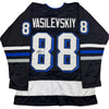 Autographed/Signed Andrei Vasilevskiy Tampa Bay Black Hockey Jersey JSA COA