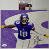 Autographed/Signed Justin Jefferson Minnesota Vikings 8x10 Football Photo JSA COA