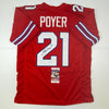 Autographed/Signed Jordan Poyer Buffalo Red Football Jersey JSA COA