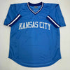 Autographed/Signed George Brett Kansas City Blue Baseball Jersey JSA COA by Hall of Fame Sports Memorabilia