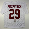 Autographed/Signed Minkah Fitzpatrick Alabama White College Football Jersey JSA COA