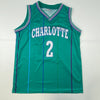 Autographed/Signed Larry Johnson Charlotte Teal Basketball Jersey Steiner COA