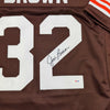 Autographed/Signed Jim Brown Cleveland Football Brown Jersey PSA COA