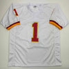Autographed/Signed Deebo Samuel Washington White Football Jersey JSA COA