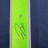 Framed Autographed/Signed Jaxon Smith-Njigba 35x39 Seattle Blue Football Jersey Beckett BAS COA