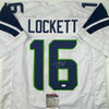 Autographed/Signed Tyler Lockett Seattle White Football Jersey JSA COA
