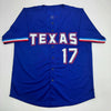 Autographed/Signed Nathan Eovaldi Texas Blue Baseball Jersey Beckett BAS COA by Hall of Fame Sports Memorabilia